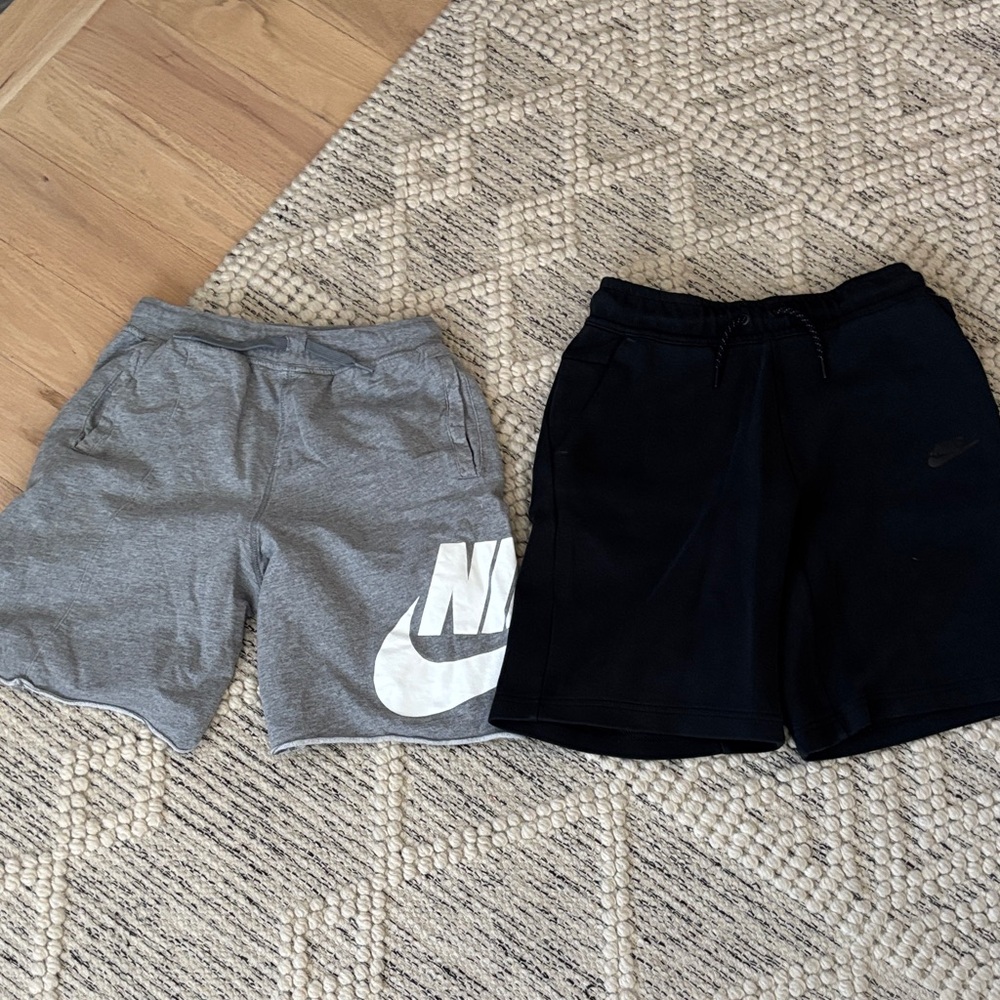 Nike Kids Grey & Black Athletic Shorts Duo